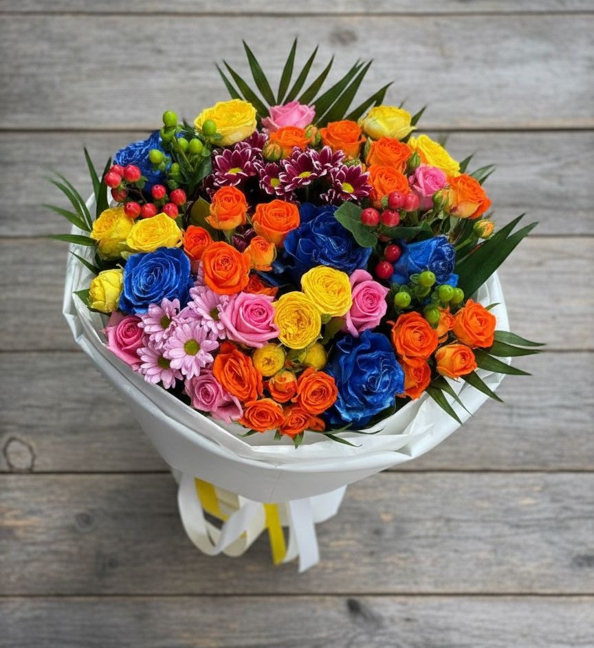 Букет цветов из: Розы и Хризантемы в Красногвардейский