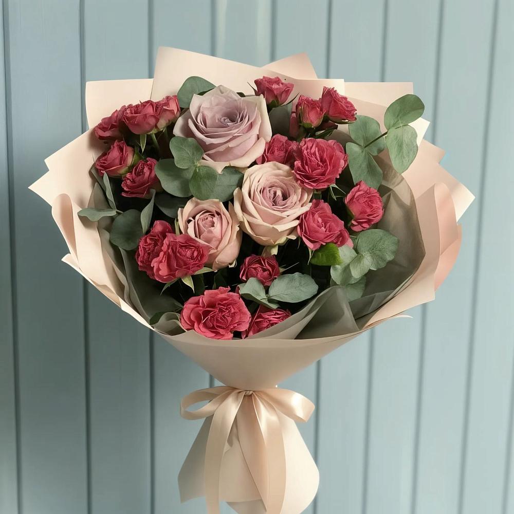 Букет цветов из: Гвоздики и Розы в Красногвардейский