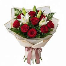 Букет цветов из:  Лилии и Розы в Красногвардейский