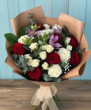 Букет цветов из:  Розы и Альстромерии в Красногвардейский