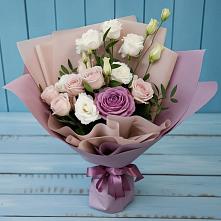 Букет цветов из:  Розы и Лизиантусы #REPLACE_PRED# Красногвардейский