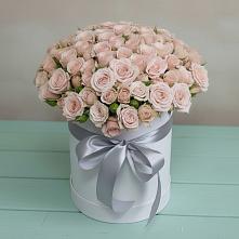 Цветочная композиция из Розы в шляпной коробке в Красногвардейский