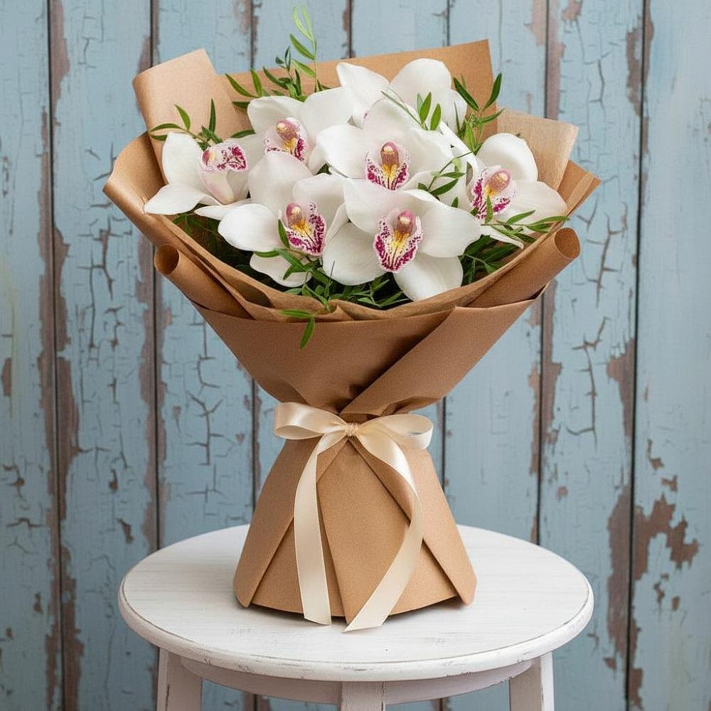 Букет цветов из: Орхидеи и Розы в Красногвардейский