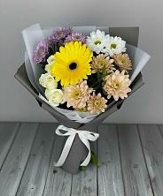 Букет цветов из:  Розы, Герберы и Хризантемы в Красногвардейский