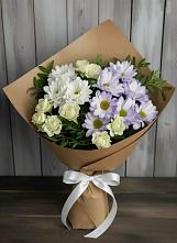 Букет цветов из:  Хризантемы и Розы в Красногвардейский