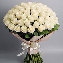Букет 101 беля роза Белоснежка в Красногвардейский
