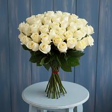 Букет 51 Белая роза Эдлесс Лав в Красногвардейский