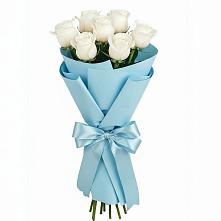 Букет 7 белых роз Проуд в Красногвардейский