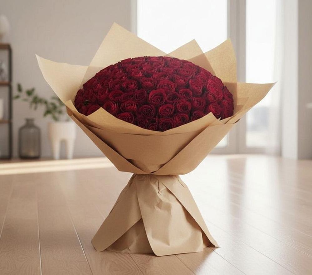 Букет 101 Красная роза в Красногвардейский
