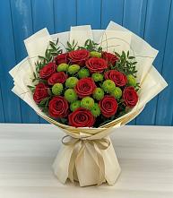 Букет цветов из:  Розы и Хризантемы в Красногвардейский