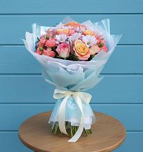 Букет цветов из:  Хризантемы и Розы #REPLACE_PRED# Красногвардейский