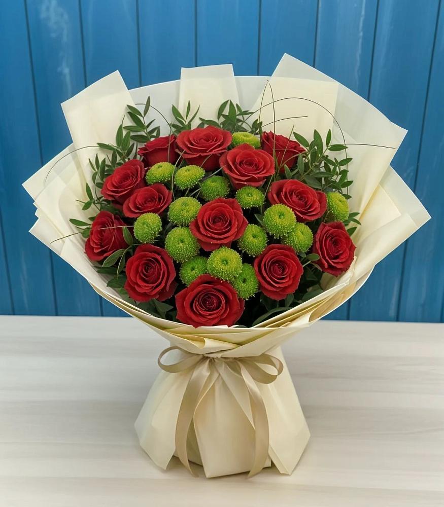 Букет цветов из: Розы и Хризантемы в Красногвардейский