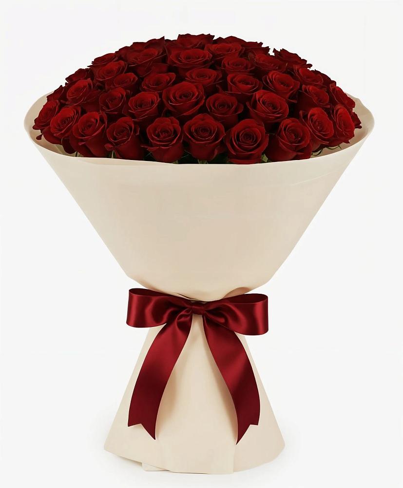 Букет 101 Бордовая роза Блэк Бакарра в Красногвардейский