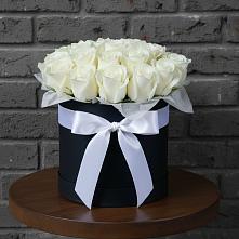 Цветочная композиция из Розы в шляпной коробке в Красногвардейский